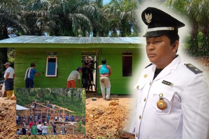 
					Masyarakat Desa Sinunukan IV Gotroy Dirikan Rumah Warga Kurang Mampu