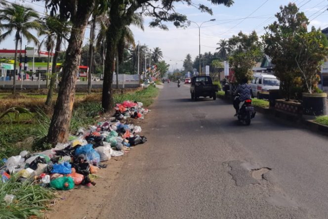 
					Tak Ada Bak Sampah, Warga Buang Sampah di Pinggir Jalan Raya Panyabungan