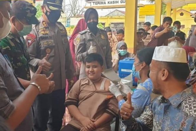 
					Dukung PTM, Kapolres Palas Tinjau Percepatan Vaksinasi Merdeka