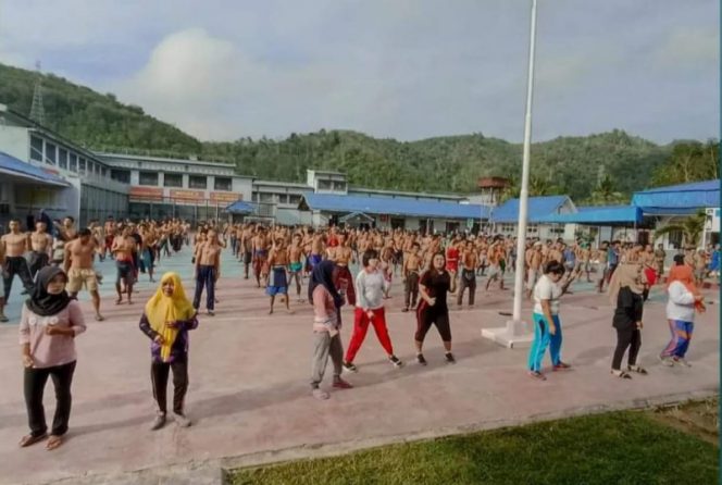 
					Jaga Kebugaran, Lapas Kelas IIB Padangsidimpuan Rutin Senam Pagi