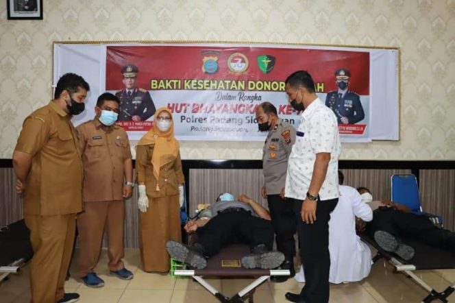 
					Polres Padang Sidempuan Gelar Bakti Kesehatan Donor Darah Memperingati Hari Bhayangkara Ke- 76