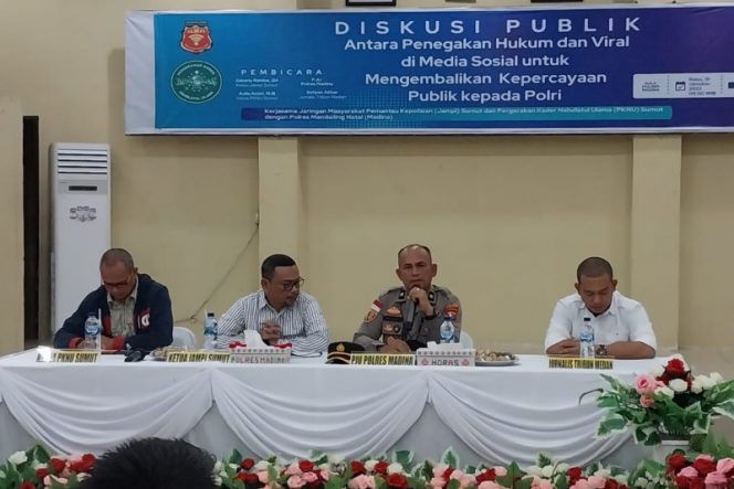 
					JAMPI Dan PKNU Sumut Gelar Diskusi Publik Penegakan Hukum di Aula Polres Madina