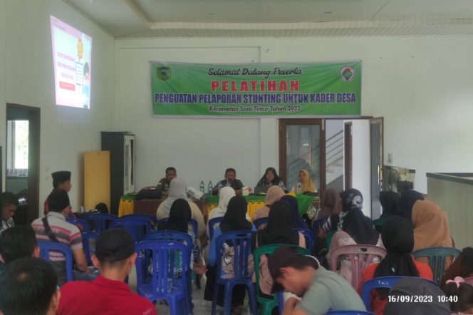 
					Kecamatan Sosa Timur Gelar  Pelatihan Penguatan Pelaporan Stunting Kader Desa