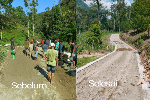 
					Pembangunan Jalan Sentra Tani Dolok Aek Badan Desa Sihepeng Sada Selesai Dikerjakan