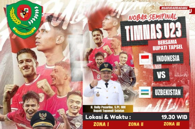 
					Pemkab Tapsel Gelar Nobar Semi Final Antara Indonesia Versus Uzbekistan