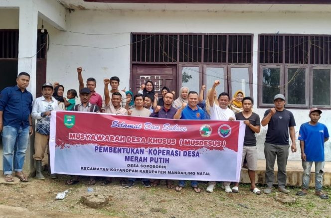 
					Koperasi Merah Putih Desa Sopo Sorik dan Tobang Kecamatan Kotanopan Priode 2025 – 2030 Terbentuk
