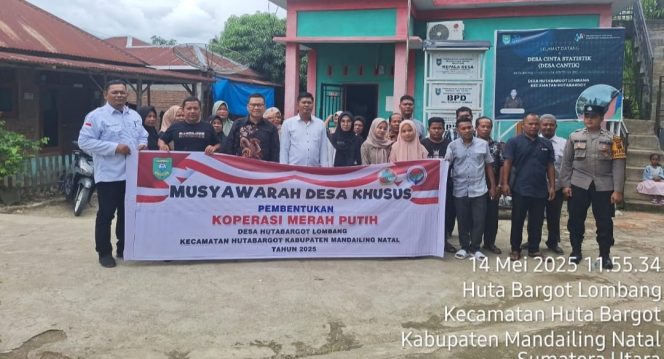 
					Koperasi Merah Putih Desa Hutabargot Lombang Terbentuk
