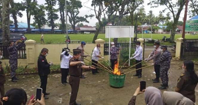 
					Cabjari Madina di Natal Gelar Pemusnahan Barang Bukti Perkara Yang Sudah Inkracht