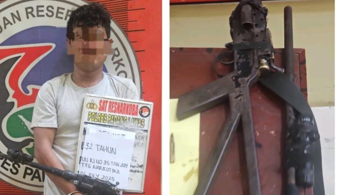 
					Miliki Senjata Api Dan Narkoba Seorang Pengedar Diamankan Satres Narkoba Polres Palas