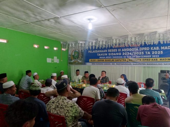 
					Suhelmi Saputra Anggota DPRD Madina Jemput Aspirasi Masyarakat Desa Gunung Barani