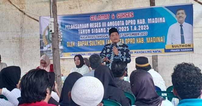 
					Anggota DPRD Madina Partai Nasdem Sulthon Nasution Reses Di Kelurahan Siabu