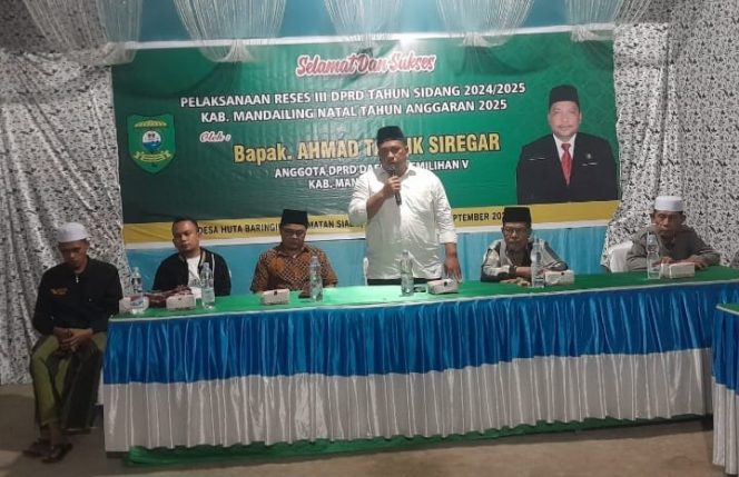 
					Anggota DPRD Madina Ahmad Taufik Siregar Dari Partai PKB Gelar Reses di Desa Huta Baringin