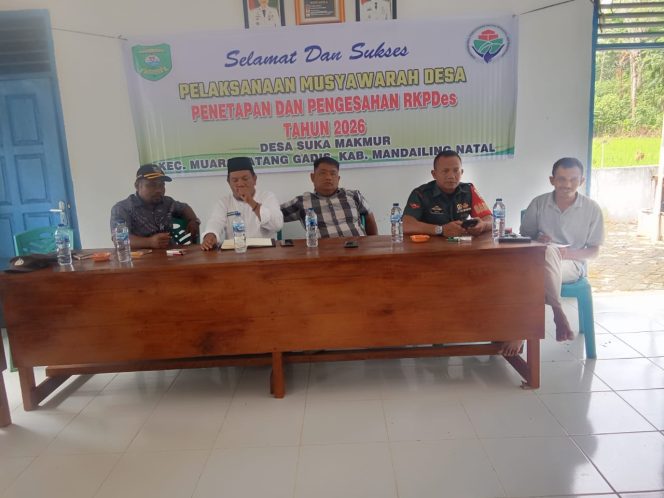 
					Pemdes Suka Makmur Laksanakan MusDes Penetapan dan Pengesahan RKPDes T.A 2026