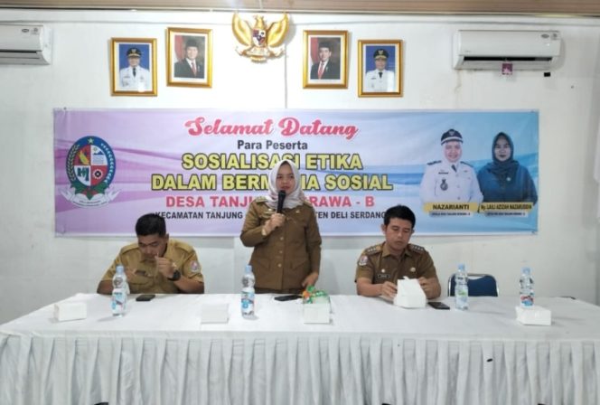 
					Sosialisasi Etika Bermedia Sosial di tanjung Morawa. Kominfostan Deli Serdang Ingatkan Warga Bijak di Dunia Digital