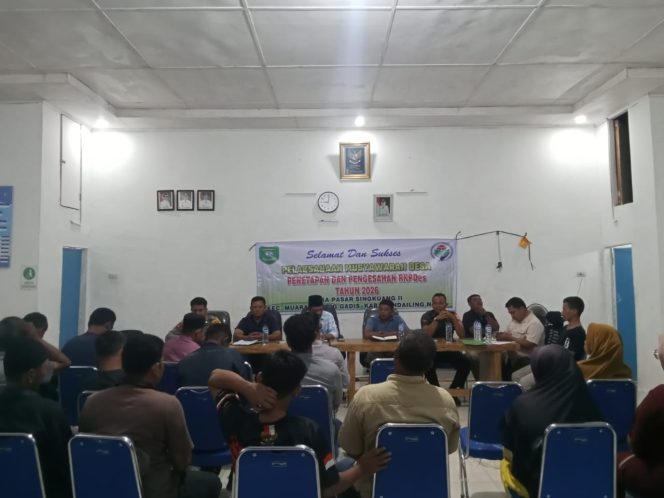 
					Pemdes Pasar Singkuang ll Gelar Musdes, Sahkan RKPDes T.A 2026