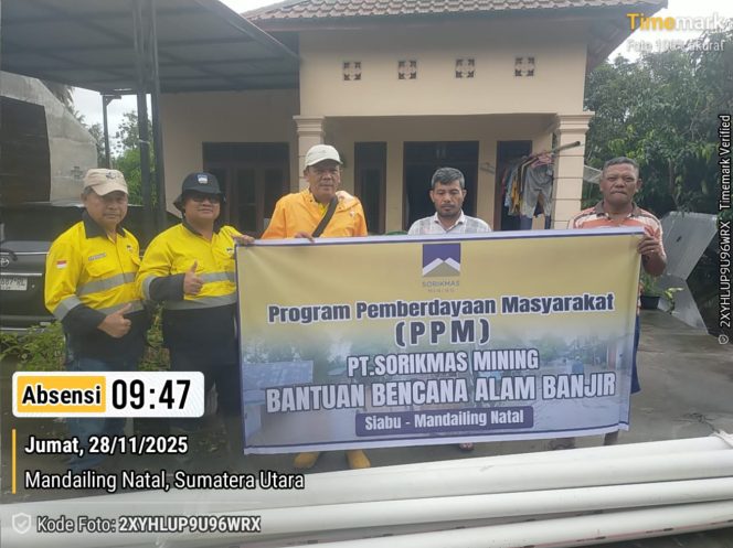 
					Pipa Rusak Diterjang Banjir, Sorikmas Mining Hadir Bantu Warga Hutagodang Muda
