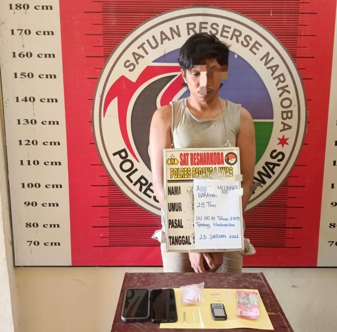 
					Polsek Sosa Ungkap Peredaran Sabu Di Desa Aliaga,