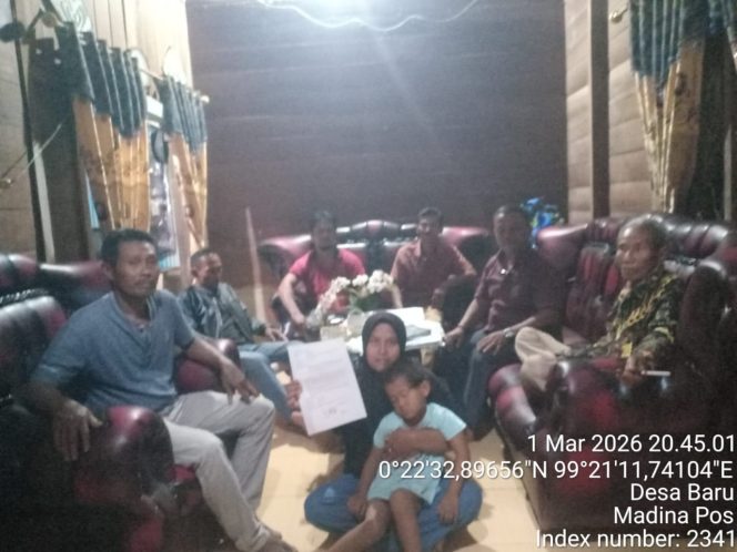 
					Melalui Rumah hukum dan Jurnalis Masyarakat Nagari Desa Baru Barat Kirim Surat Permohonan RJ  Ke Kapolres Madina