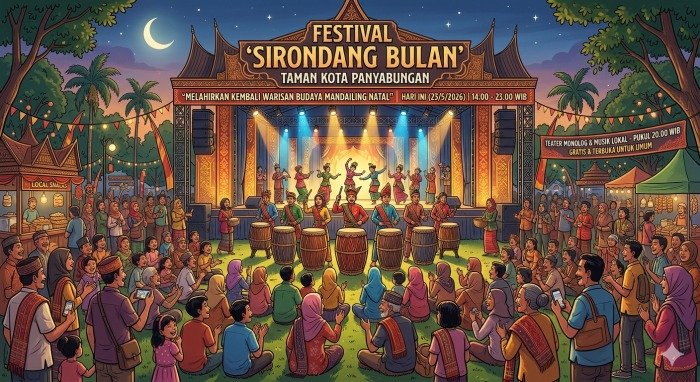 Festival ‘Sirondang Bulan’ di Taman Kota Panyabungan Siang Ini