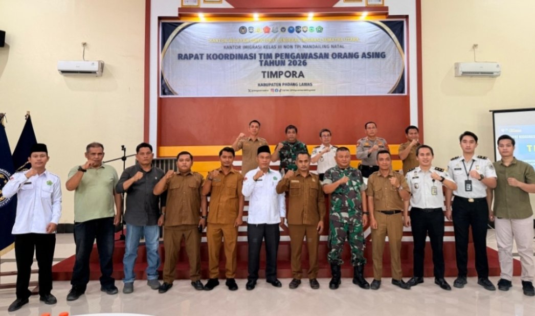 Perkuat Pengawasan Orang Asing, Imigrasi Madina Gelar Rapat Koordinasi TIMPORA di Padang Lawas