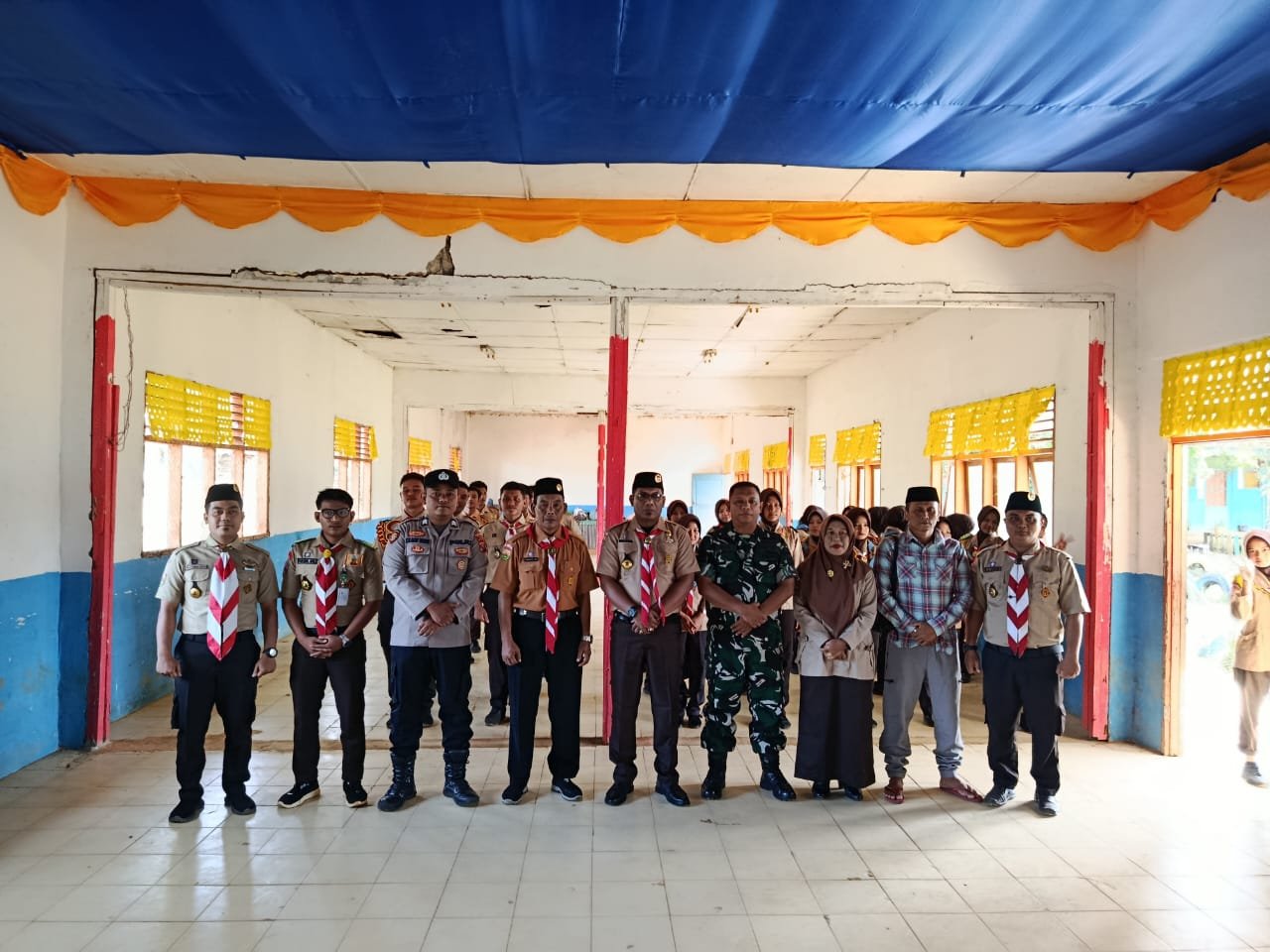 Pelatihan dan Pelantikan DKR Kwarran Linggabayu Resmi Dibuka Camat Linggabayu