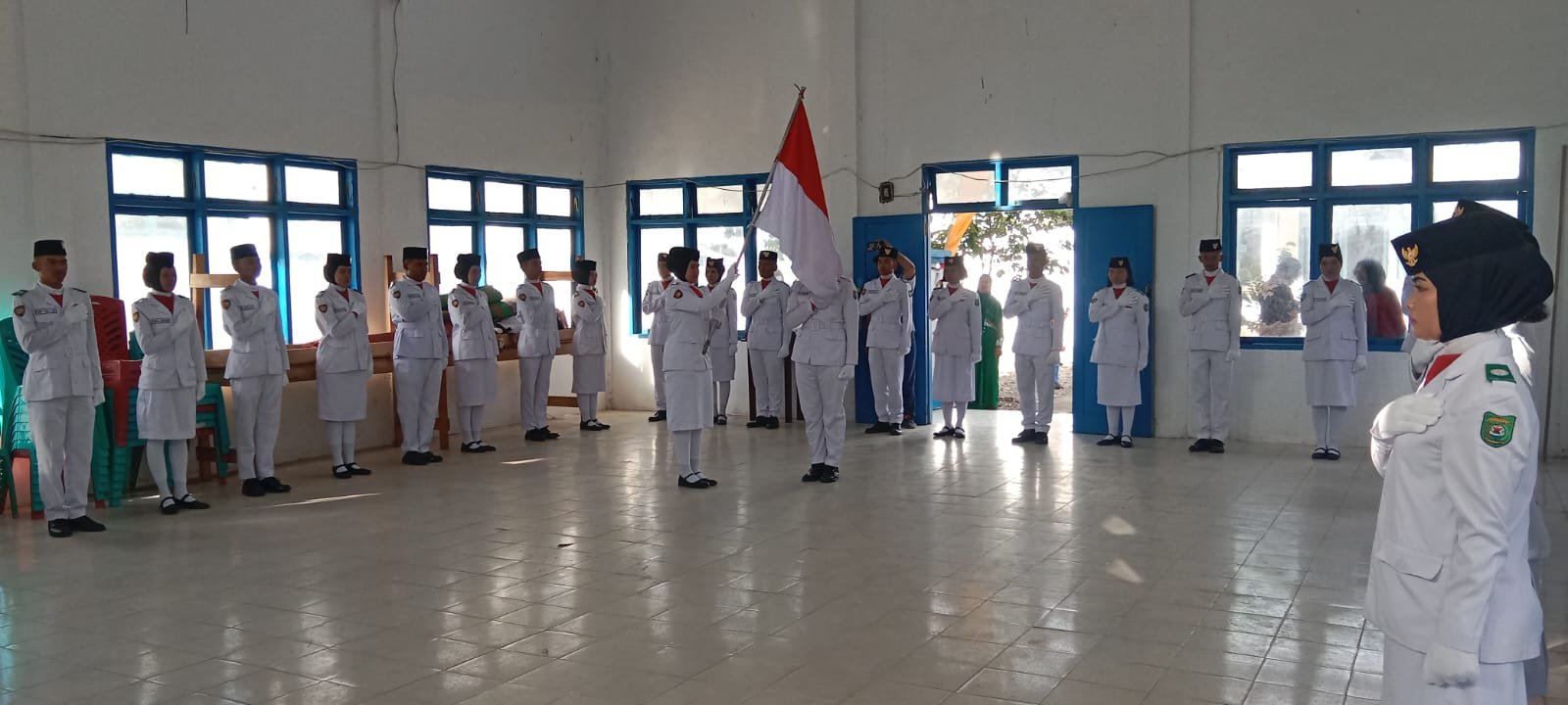 Jelang HUT RI ke-81, Paskibra Kecamatan Lingga Bayu Resmi Dikukuhkan