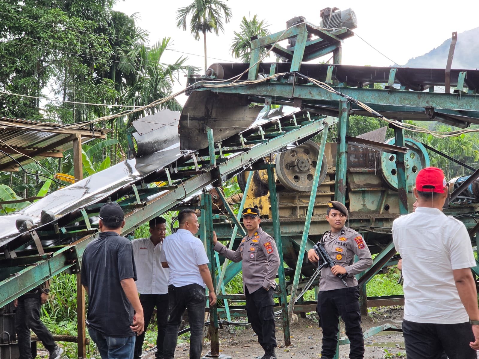 Polres Paluta Cek TKP Stone Crusher Ilegal di Sipiongot Julu, Pastikan Tak Ada Aktivitas Ilegal